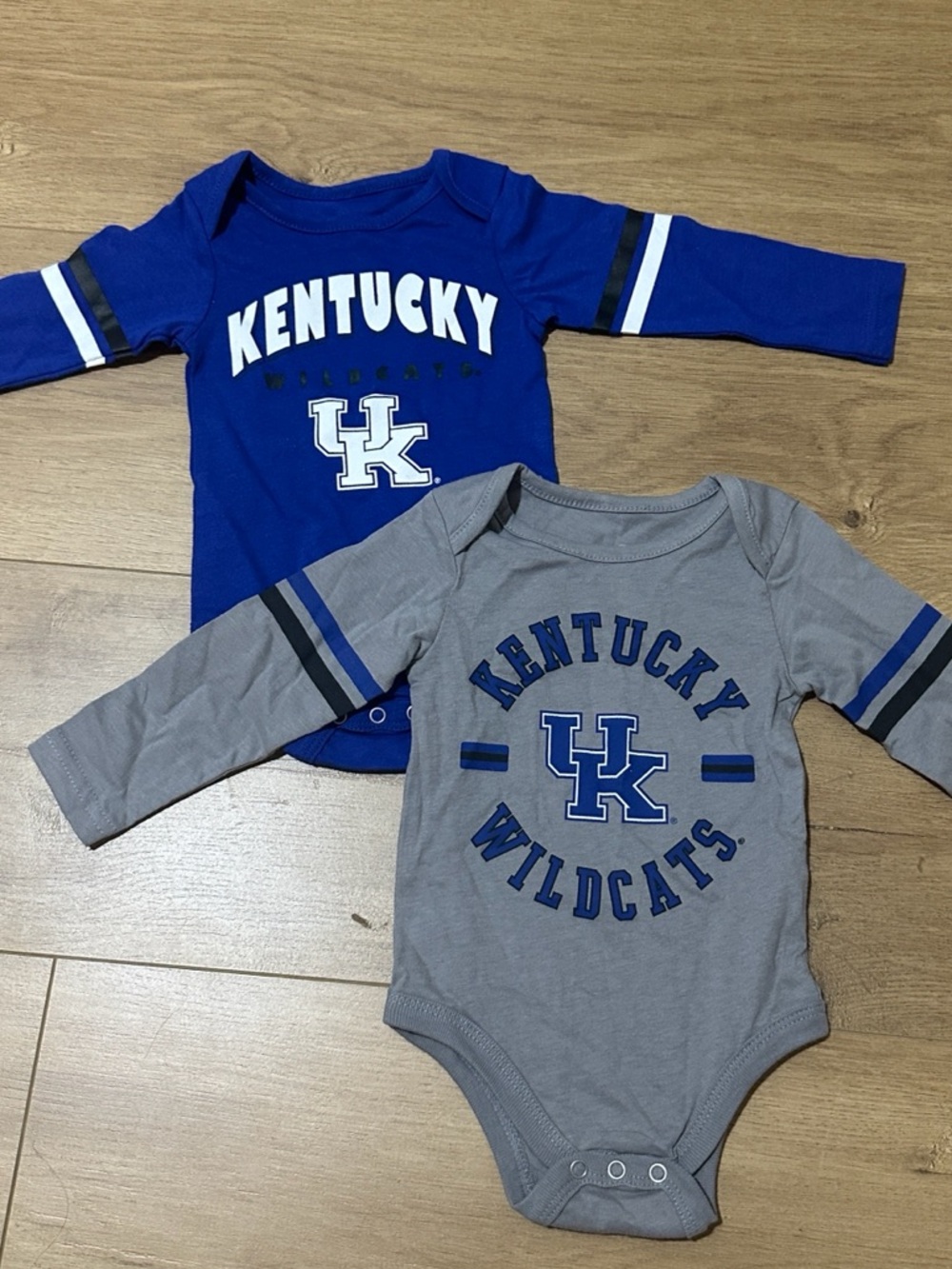 Kentucky Wildcats Blue and Gray Long Sleeve Baby Bodysuits (2-Pack)
